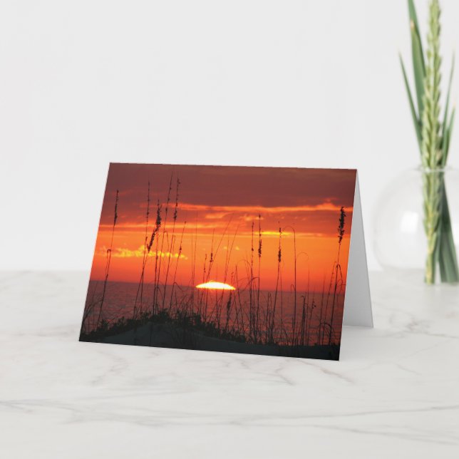 Sonnenuntergang Beach Sympathy Card Karte (Vorderseite)