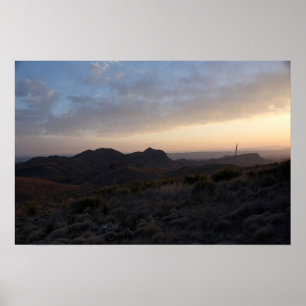 Sonnenuntergang bei Big Bend Poster