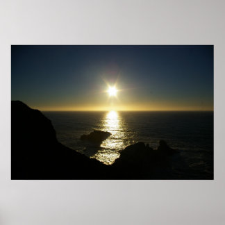 Sonnenuntergang bei Big Sur Poster
