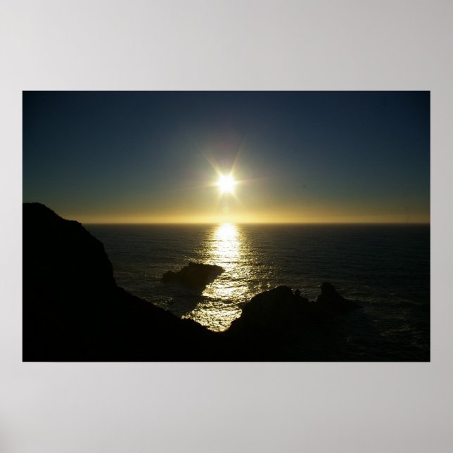 Sonnenuntergang bei Big Sur Poster (Vorne)
