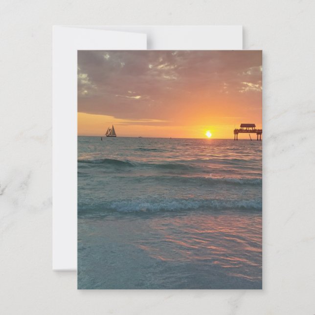 Sonnenuntergang bei Clearwater Beach Magnet (Vorderseite)
