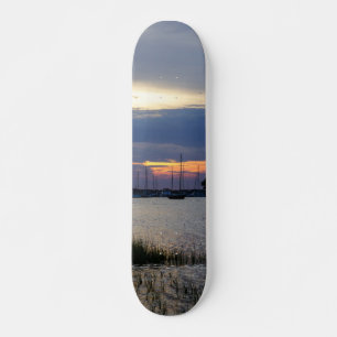Sonnenuntergang bei Folly Harbor Skateboard