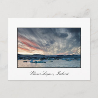 Sonnenuntergang bei Glacier Lagoon 2010 Postkarte