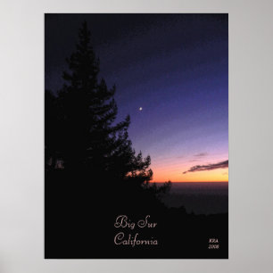 Sonnenuntergang bei großem Sur durch Katiamaria Poster