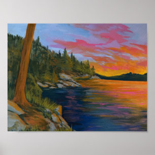 Sonnenuntergang bei Tubbs Hill Poster