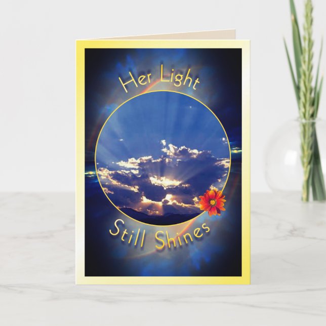 Sonnenuntergang Beileid für Mutterleib Karte (Vorderseite)