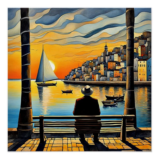Sonnenuntergang beobachten 1 poster (Vorderseite)