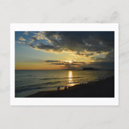 Sonnenuntergang beobachten: Enoshima, Japan Postka Postkarte