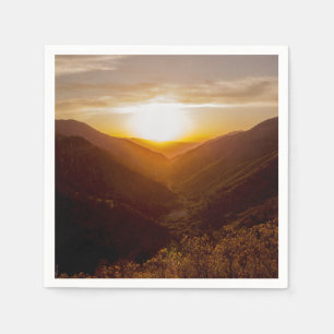 Sonnenuntergang-Berg Serviette