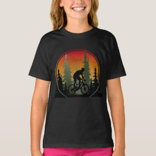 Sonnenuntergang Biken Naturlandschaft T-Shirt