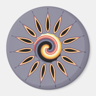 Sonnenuntergang Blume Magnet