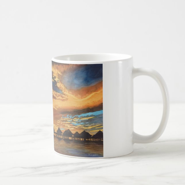 Sonnenuntergang Bora Bora Tasse (Rechts)