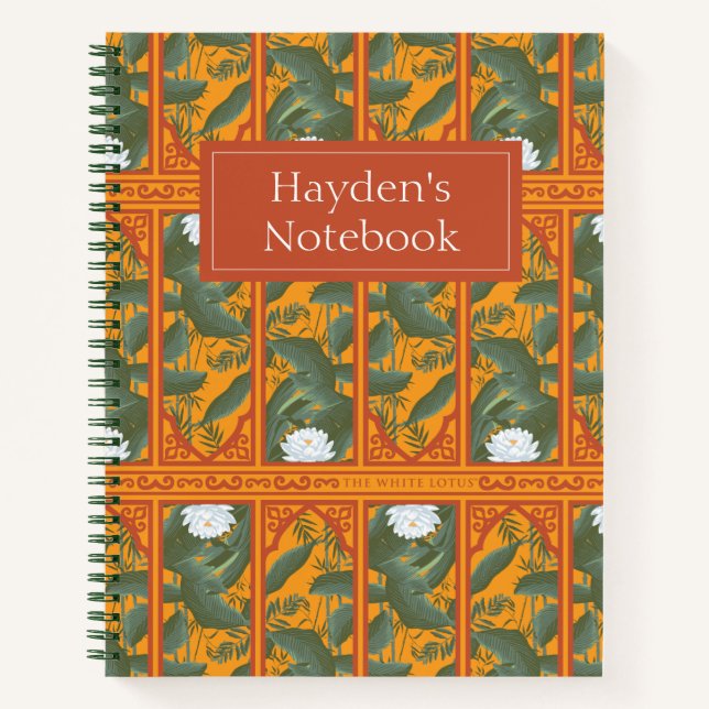 Sonnenuntergang Botanisches Panorama - Der weiße L Notizbuch (Vorderseite)