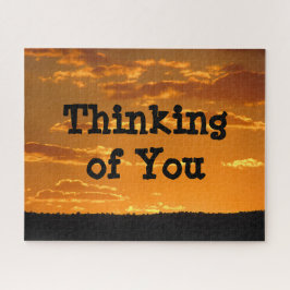 Sonnenuntergang Bright Orange Sky Foto Abend Stimm Puzzle