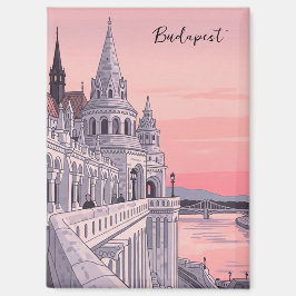 Sonnenuntergang Budapest Ungarn Fischerbastei Reis Magnet