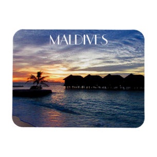 Sonnenuntergang-Bungalows Magnet