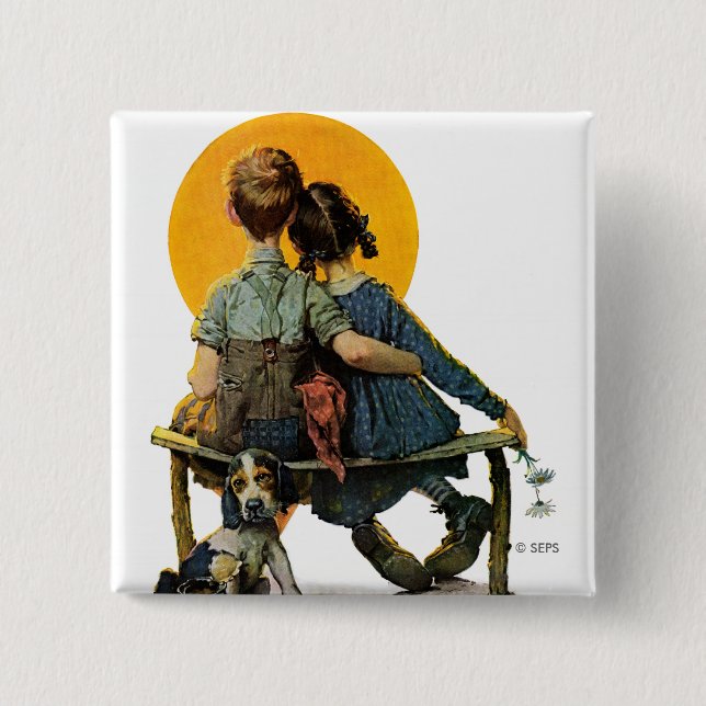 Sonnenuntergang Button (Vorderseite)