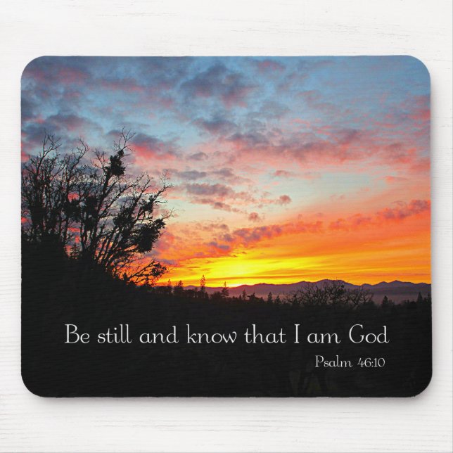 Sonnenuntergang-christlicher Bibel-Vers Mousepad (Vorne)