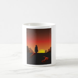 Sonnenuntergang Cowboy Tasse