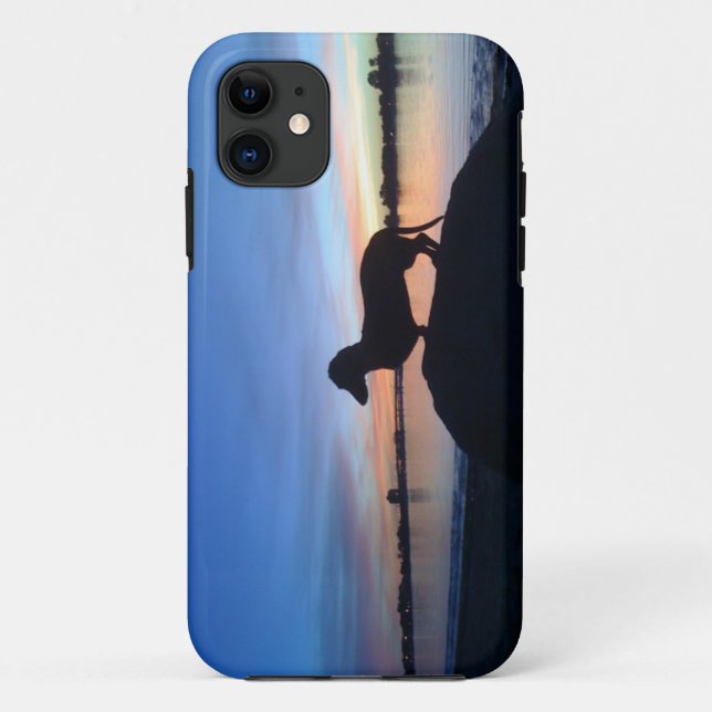 Sonnenuntergang-Dackel Case-Mate iPhone Hülle (Rückseite)