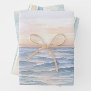 Sonnenuntergang Das Leben ist besser am Strand Geb Geschenkpapier Set