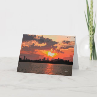 Sonnenuntergang--Denken an Sie Karte