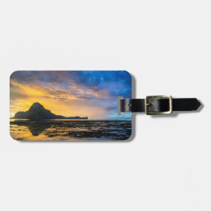 Sonnenuntergang der Bucht von El Nido Gepäckanhänger