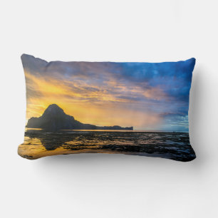 Sonnenuntergang der Bucht von El Nido Lendenkissen