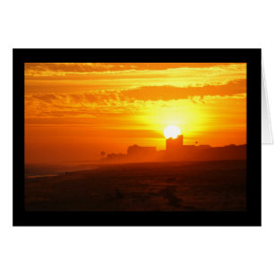 Sonnenuntergang, der Emerald Isle übersieht