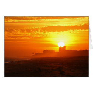 Sonnenuntergang, der Emerald Isle übersieht