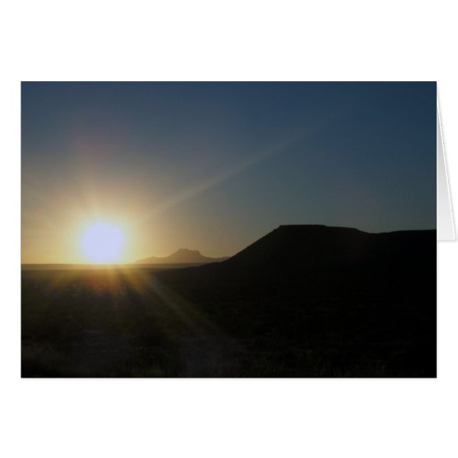 Sonnenuntergang der Wüste. (Vorderseite (Horizontal))