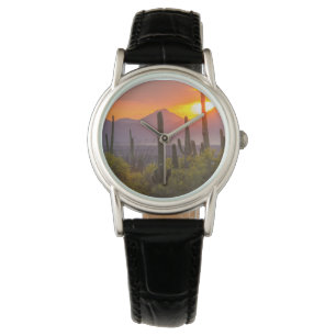 Sonnenuntergang der Wüste, Arizona Armbanduhr