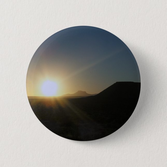 Sonnenuntergang der Wüste. Button (Vorderseite)