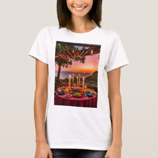 Sonnenuntergang Design T - Shirt von Frauen