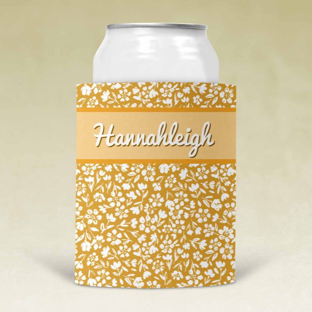 Sonnenuntergang Ditzy Floral Soda / Bier Dosenkühler (Sunset Ditzy Flora 12 oz. Can Cover)