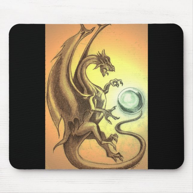Sonnenuntergang-Drache Mousepad (Vorne)