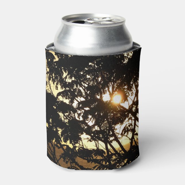 Sonnenuntergang durch Bäume I Tropische Fotografie Dosenkühler (Kanne Vorderseite)