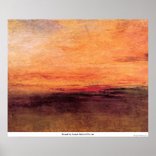 Sonnenuntergang durch Joseph Mallord Turner Poster