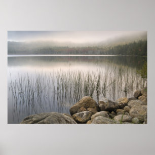 Sonnenuntergang durch Nebel über den Upper Hadlock Poster