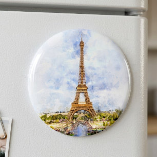Sonnenuntergang Eiffelturm Paris Französisch Aquar Magnet