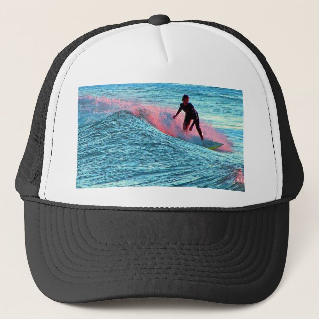 "Sonnenuntergang-Eile-" Hut Truckerkappe (Vorderseite)