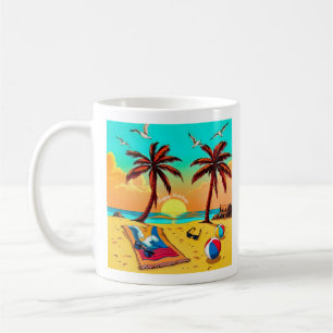 Sonnenuntergang: Ein tropischer Urlaub am Strand Kaffeetasse