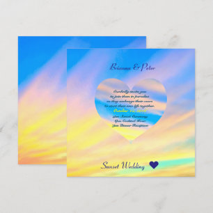 Sonnenuntergang   Einladung zur Hochzeit Semi Glos
