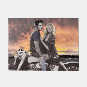 Sonnenuntergang-Fahrt 2 Fußmatte