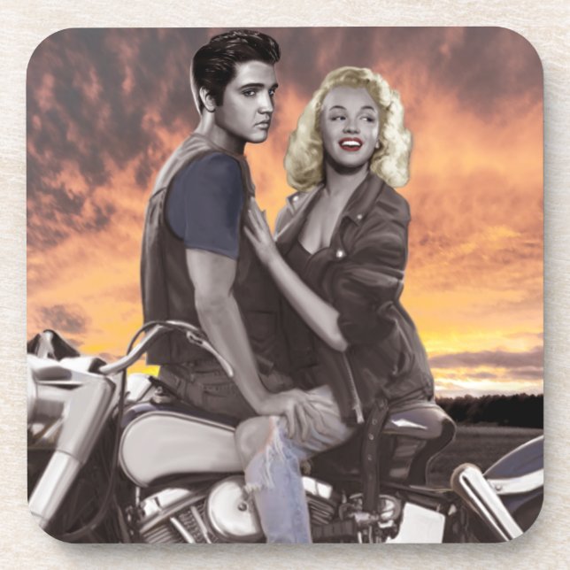 Sonnenuntergang-Fahrt Untersetzer (Vorderseite)