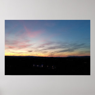 Sonnenuntergang farbenfrohe Wolken Pennsylvania Poster