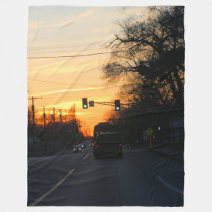 Sonnenuntergang Fleecedecke