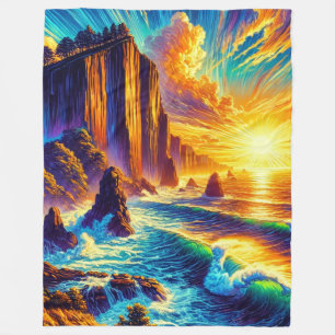 Sonnenuntergang Fleecedecke