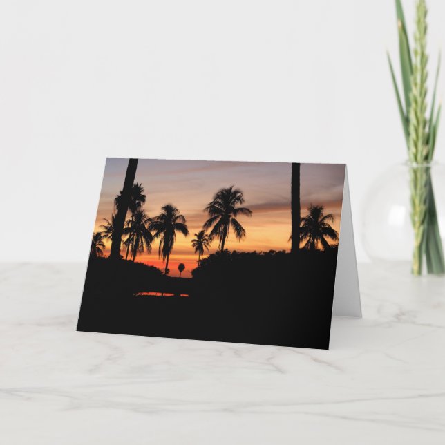 Sonnenuntergang Florida Karte (Vorderseite)