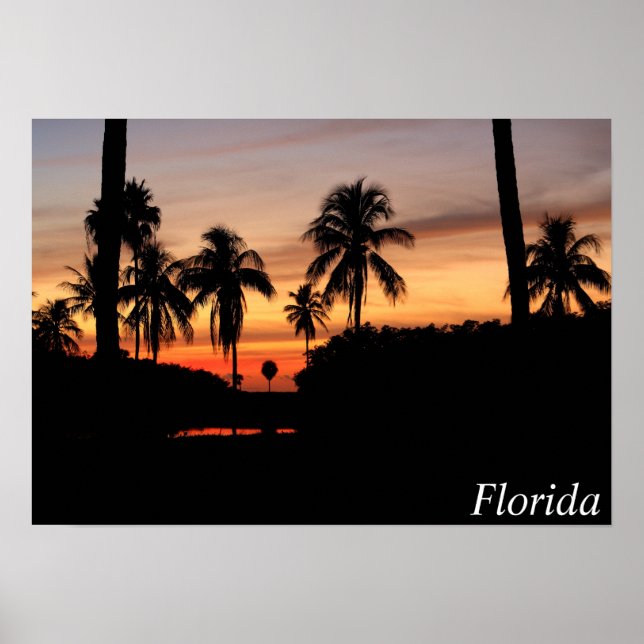 Sonnenuntergang Florida Poster (Vorne)
